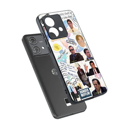 Office Mix sleek motorola edge 40 neo 5g cover with tempered glass back and TPU edges