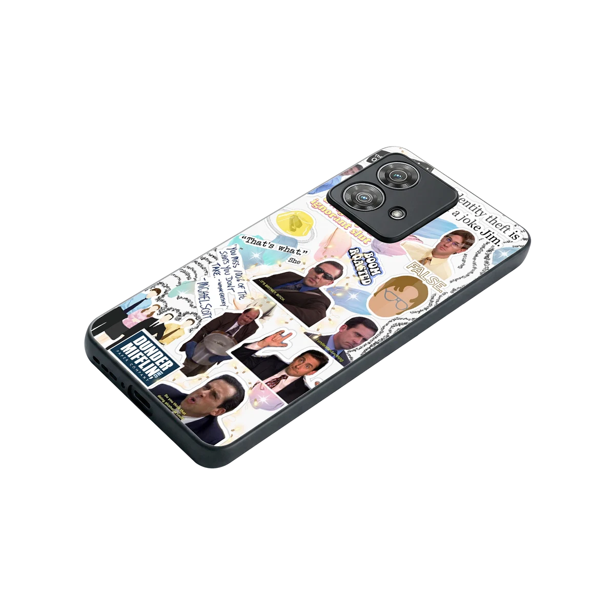Office Mix stylish phone case for motorola edge 40 neo 5g | glossy glass and slim fit