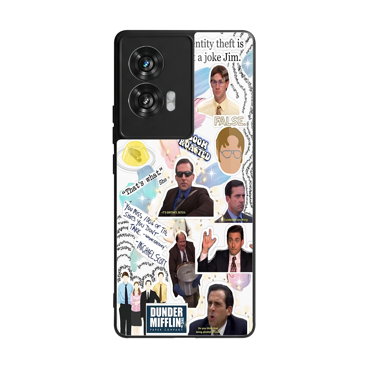 Office Mix back phone cover | glass case for motorola edge 50 fusion
