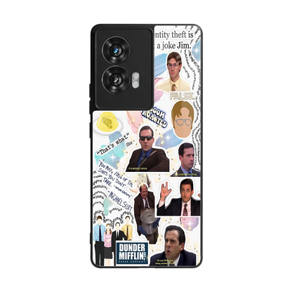 Office Mix back phone cover | glass case for motorola edge 50 fusion