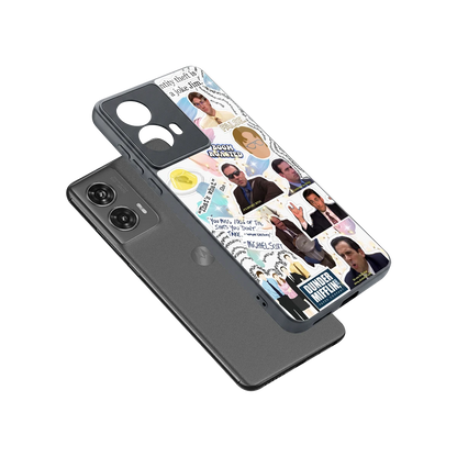 Office Mix sleek motorola edge 50 fusion cover with tempered glass back and TPU edges