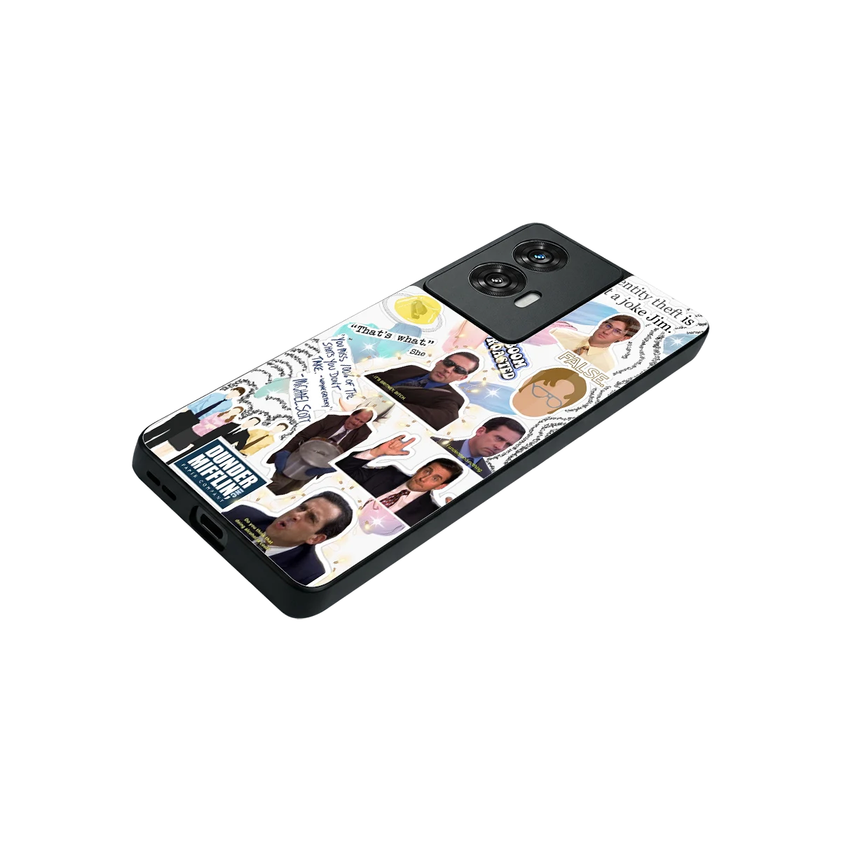 Office Mix stylish phone case for motorola edge 50 fusion | glossy glass and slim fit