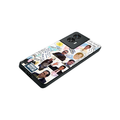 Office Mix stylish phone case for motorola edge 50 fusion | glossy glass and slim fit