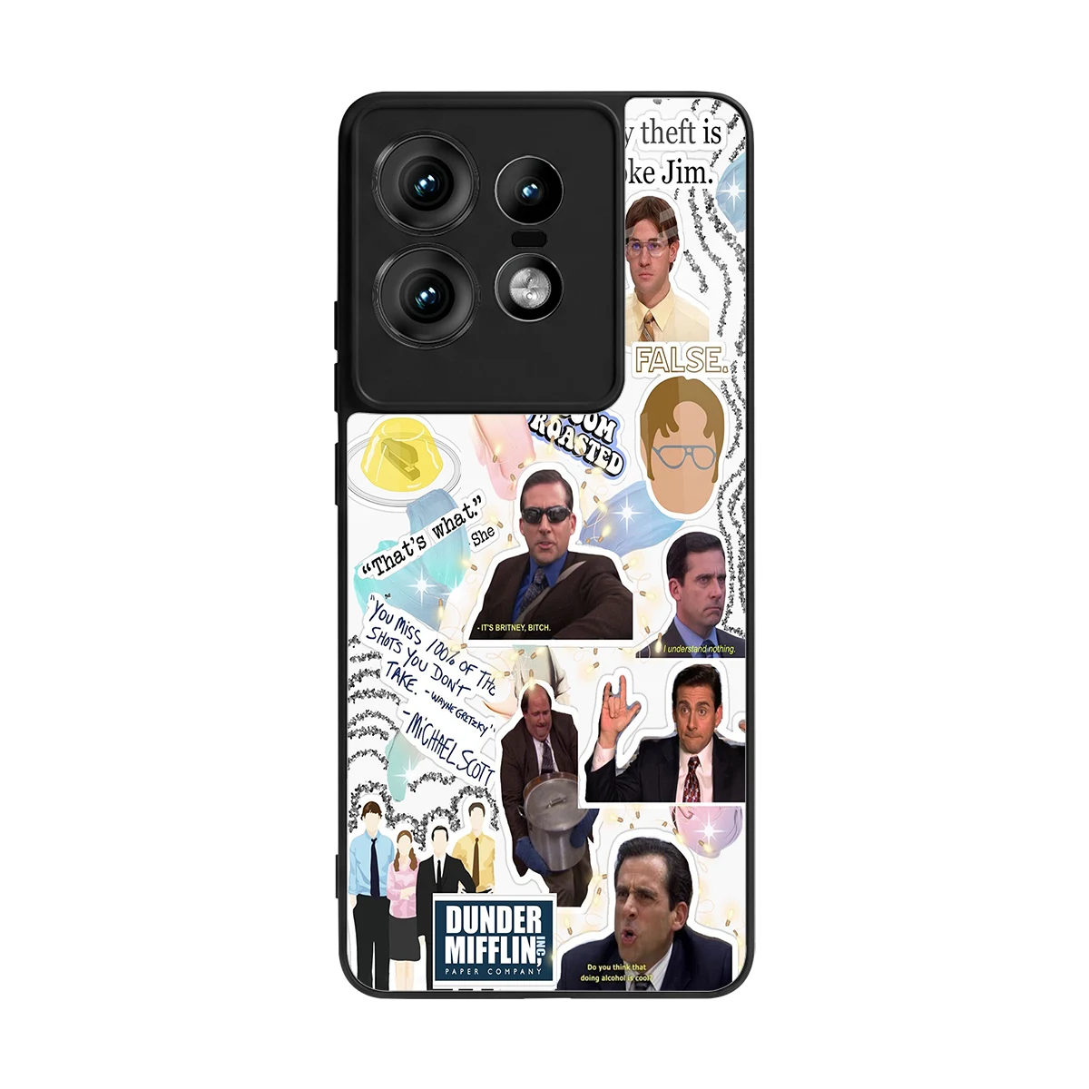 Office Mix back phone cover | glass case for motorola edge 50 pro