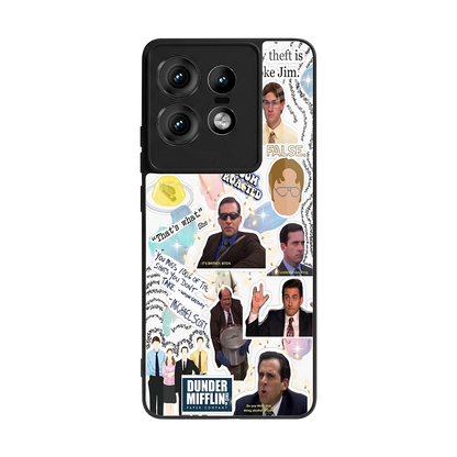 Office Mix back phone cover | glass case for motorola edge 50 pro