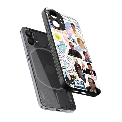Office Mix sleek nothing phone 1 cover with tempered glass back and TPU edges