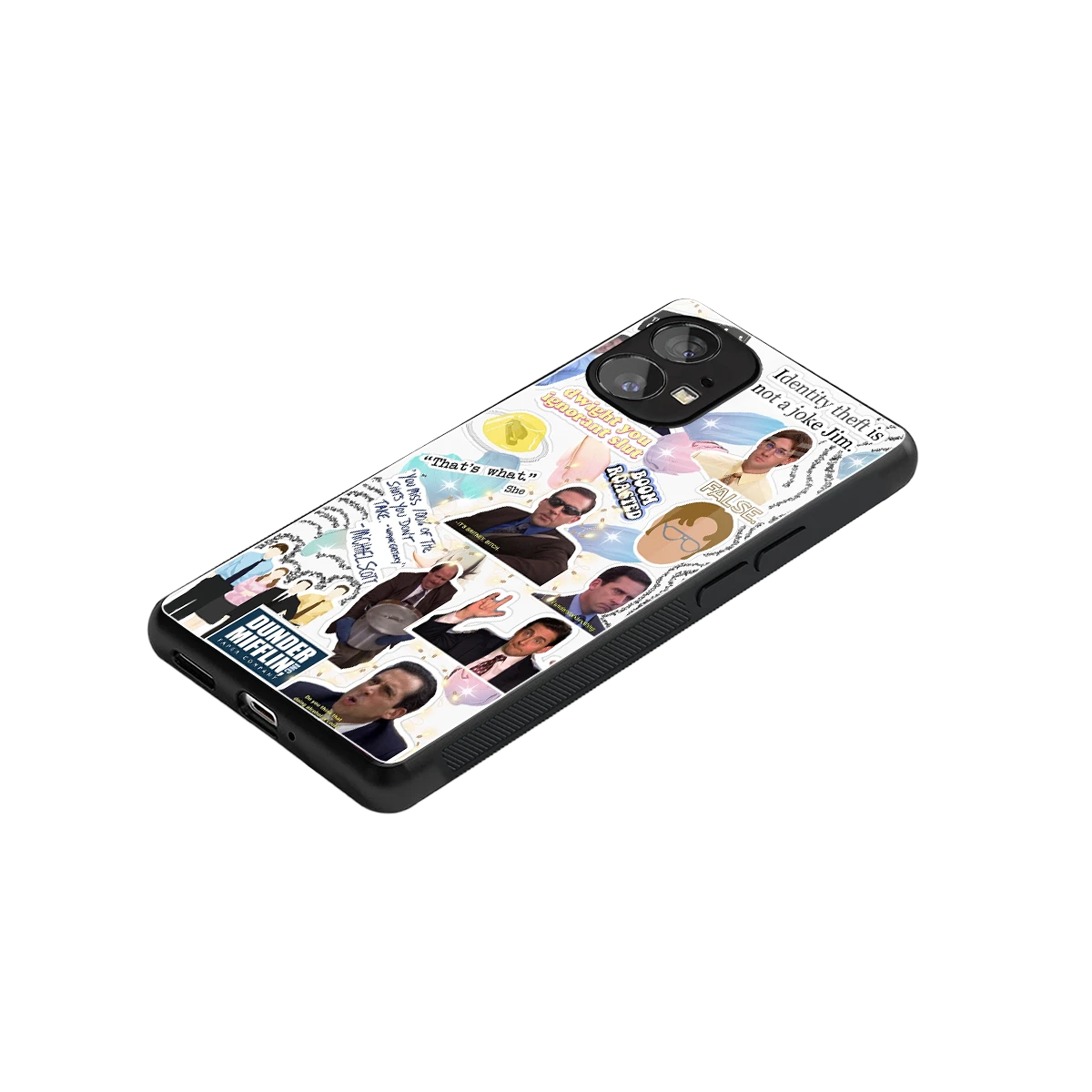 Office Mix stylish phone case for nothing phone 1 | glossy glass and slim fit
