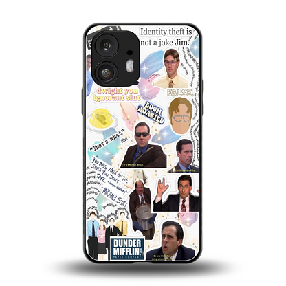 Office Mix back phone cover | glass case for nothing phone 2