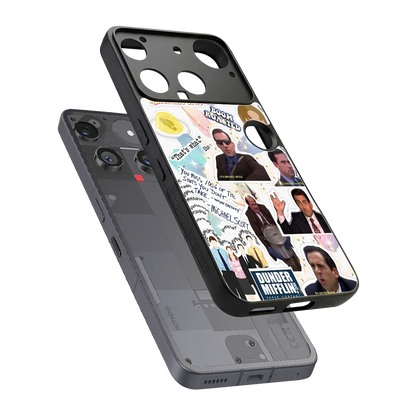 Office Mix sleek nothing phone 3 cover with tempered glass back and TPU edges