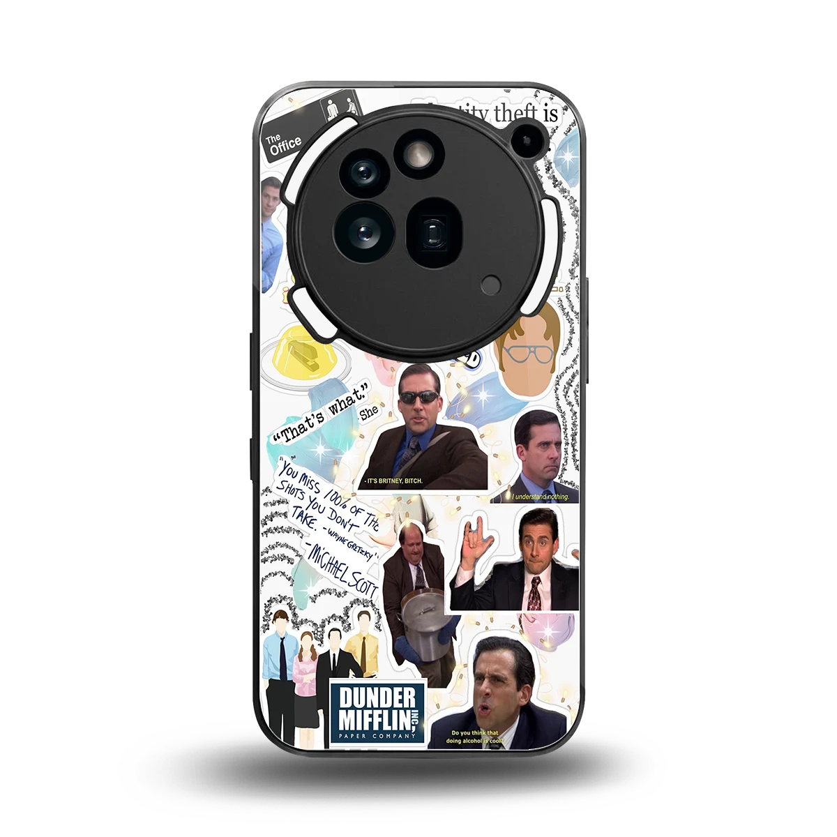 Office Mix back phone cover | glass case for nothing phone 3a pro
