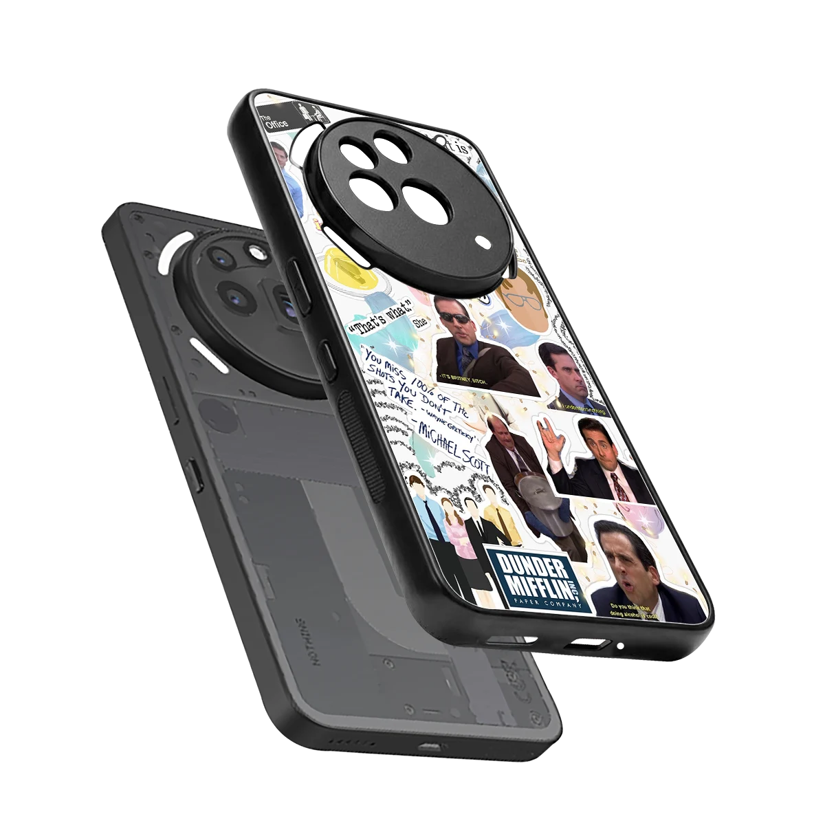 Office Mix sleek nothing phone 3a pro cover with tempered glass back and TPU edges