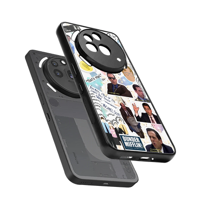 Office Mix sleek nothing phone 3a pro cover with tempered glass back and TPU edges