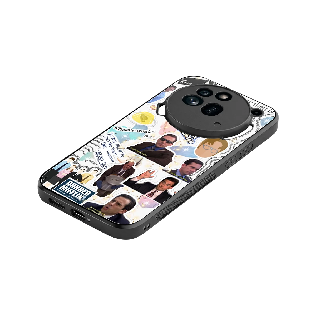 Office Mix stylish phone case for nothing phone 3a pro | glossy glass and slim fit