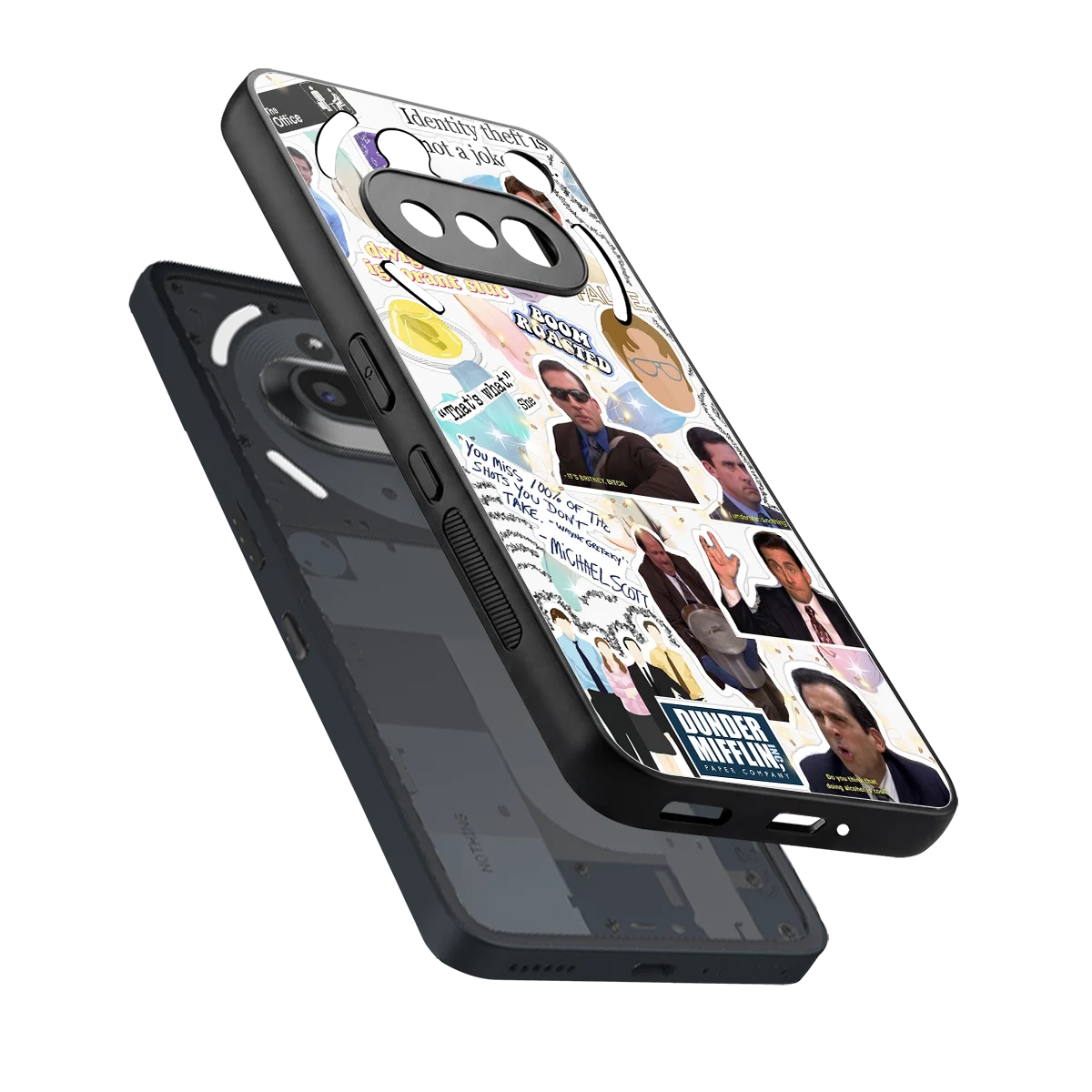 Office Mix sleek nothing phone 3a cover with tempered glass back and TPU edges