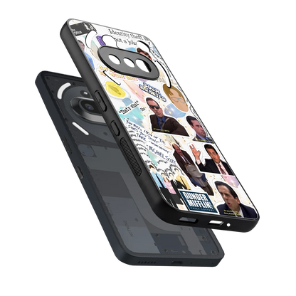 Office Mix sleek nothing phone 3a cover with tempered glass back and TPU edges