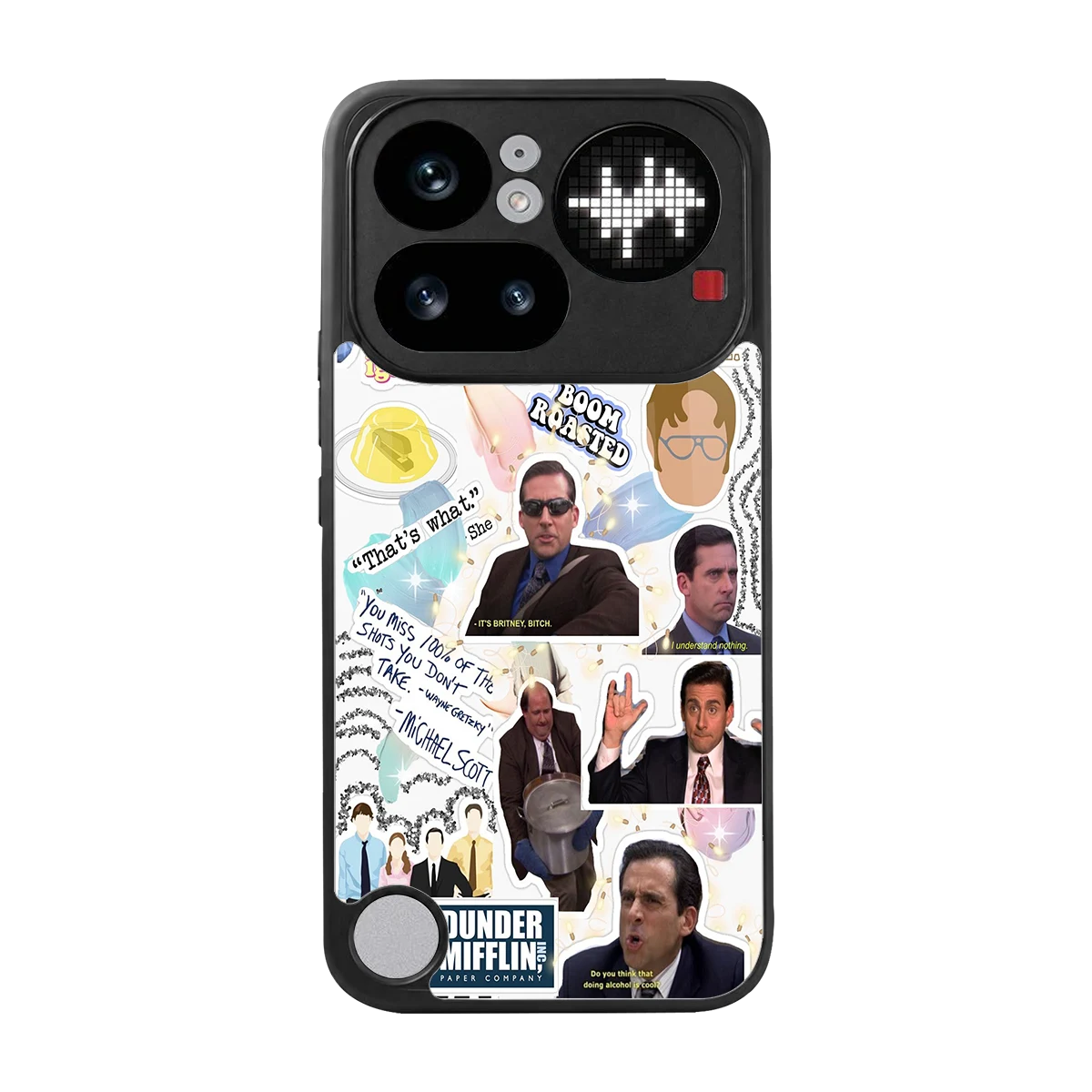 Office Mix back phone cover | glass case for nothing phone 4a pro