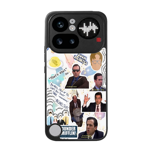 Office Mix back phone cover | glass case for nothing phone 4a pro