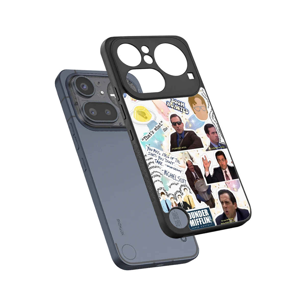 Office Mix sleek nothing phone 4a pro cover with tempered glass back and TPU edges