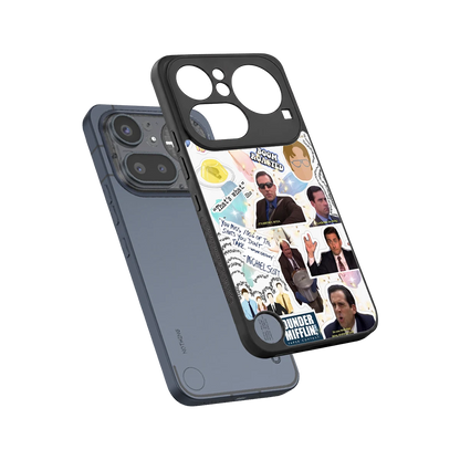 Office Mix sleek nothing phone 4a pro cover with tempered glass back and TPU edges