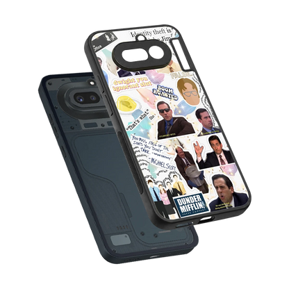 Office Mix sleek nothing phone 4a cover with tempered glass back and TPU edges