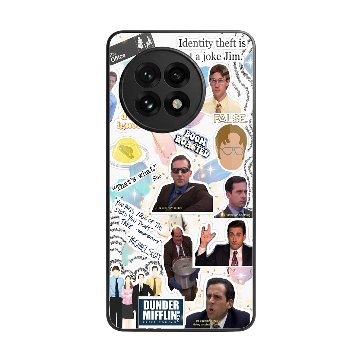 Office Mix back phone cover | glass case for oneplus 13r