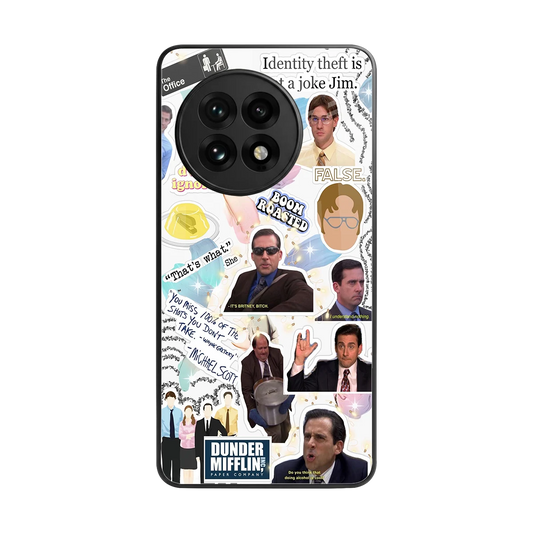 Office Mix back phone cover | glass case for oneplus 13r