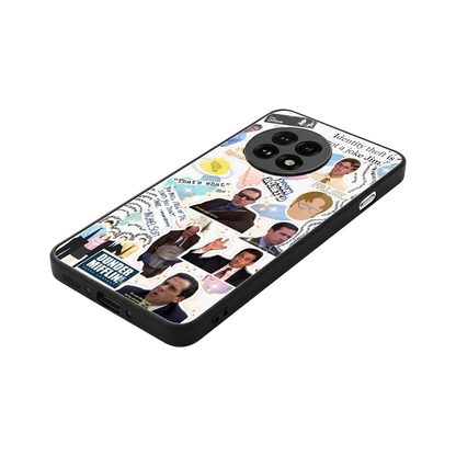 Office Mix stylish phone case for oneplus 13r | glossy glass and slim fit