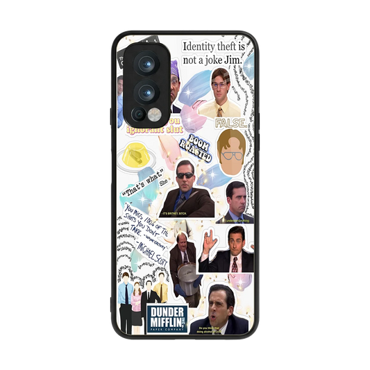 Office Mix back phone cover | glass case for oneplus nord 2