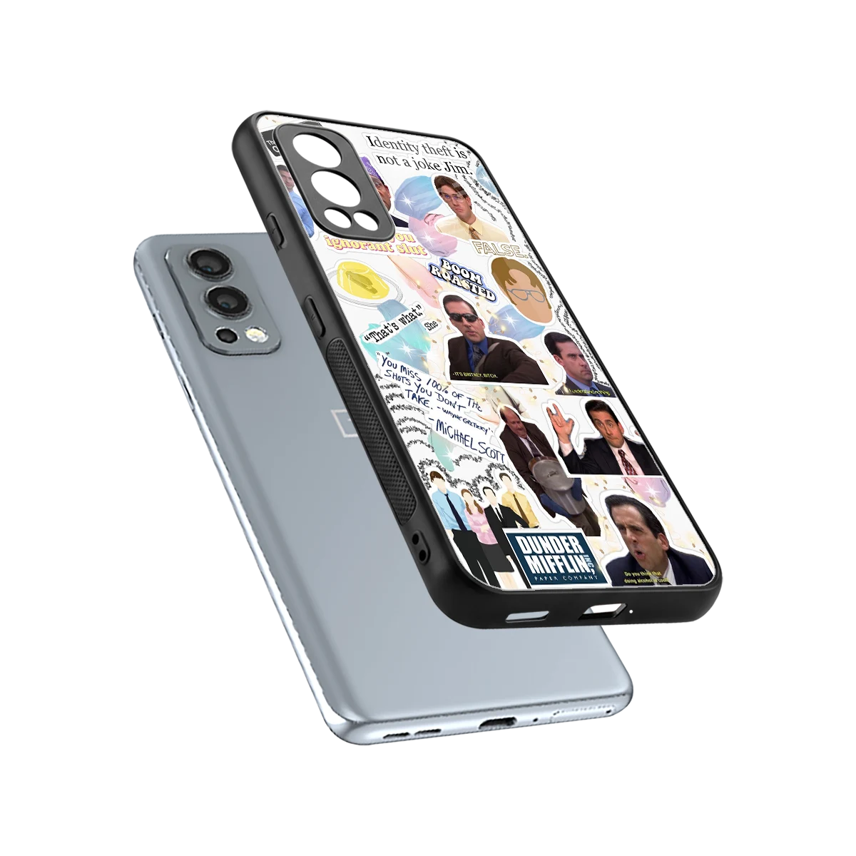 Office Mix sleek oneplus nord 2 cover with tempered glass back and TPU edges