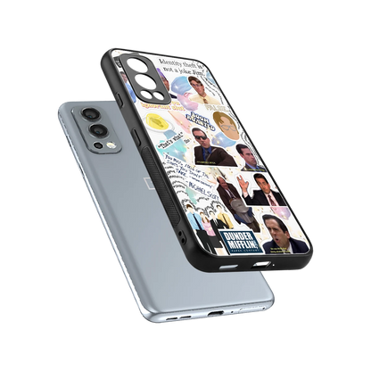 Office Mix sleek oneplus nord 2 cover with tempered glass back and TPU edges