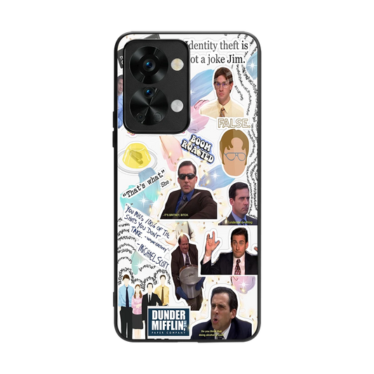 Office Mix back phone cover | glass case for oneplus nord 2t