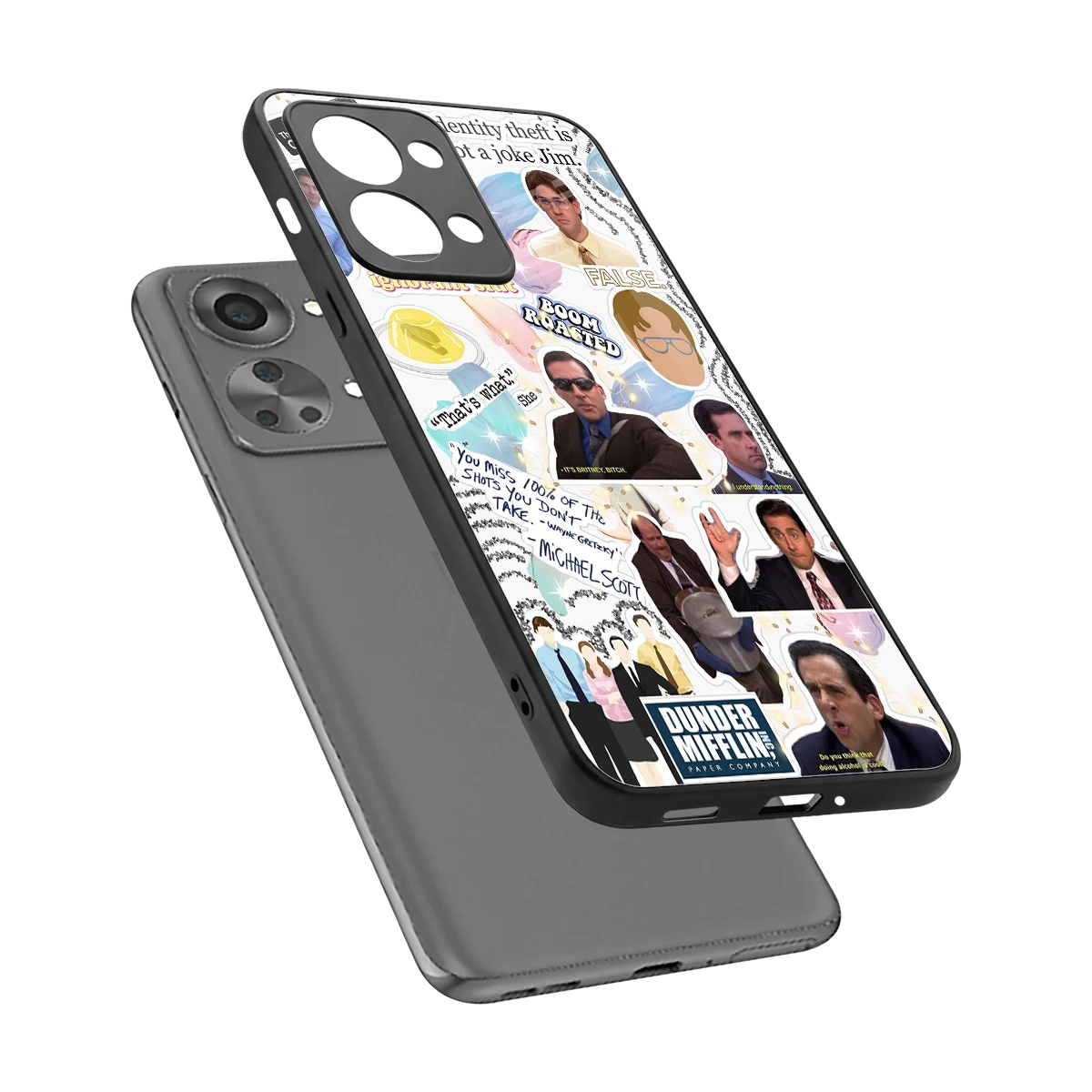 Office Mix sleek oneplus nord 2t cover with tempered glass back and TPU edges