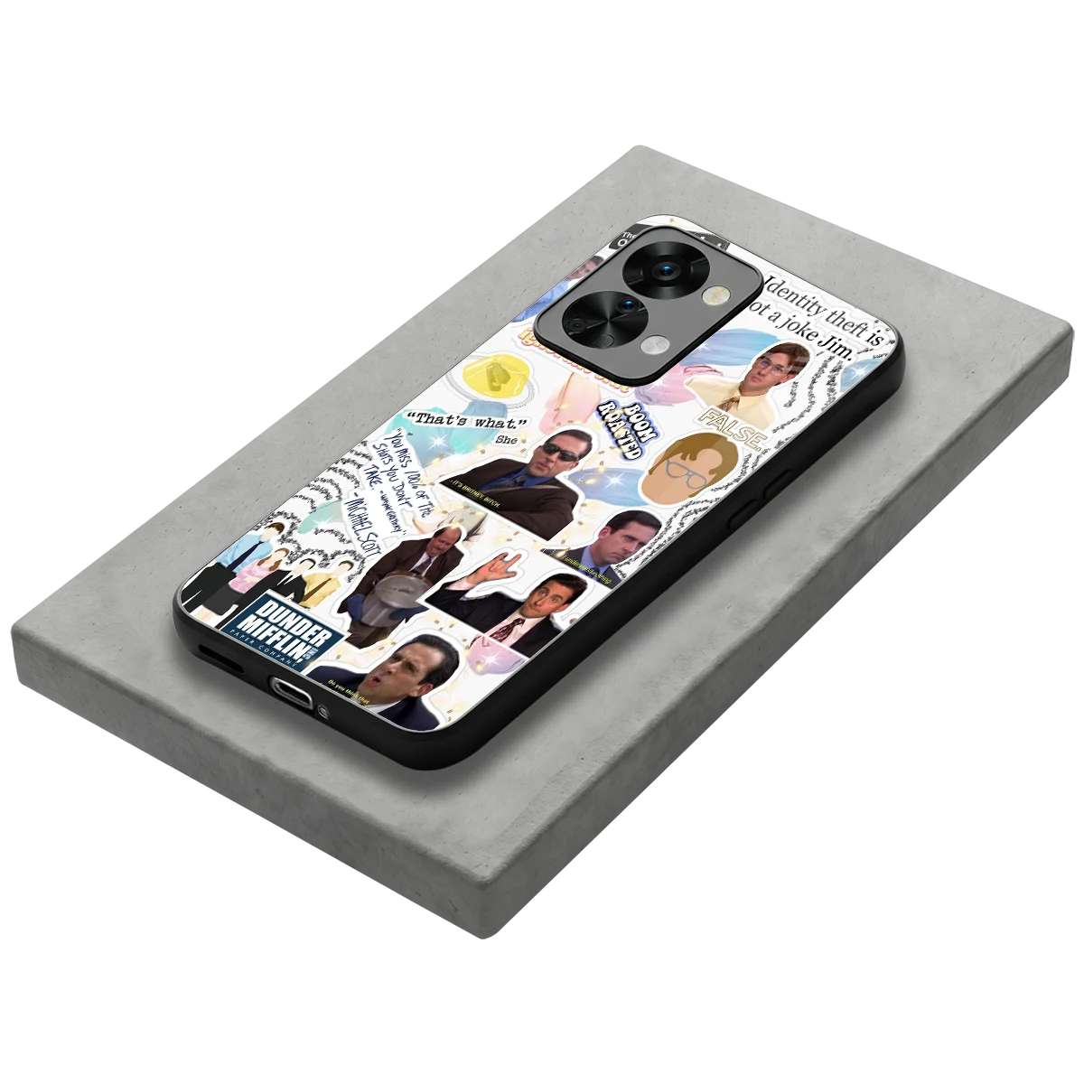 Office Mix stylish phone case for oneplus nord 2t | glossy glass and slim fit