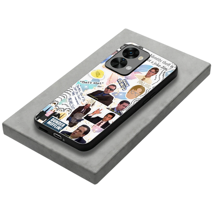 Office Mix stylish phone case for oneplus nord 2t | glossy glass and slim fit
