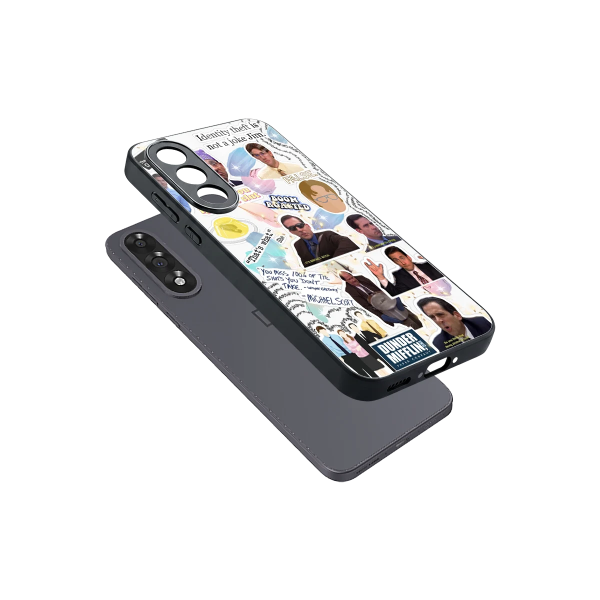 Office Mix sleek oneplus nord 5 cover with tempered glass back and TPU edges