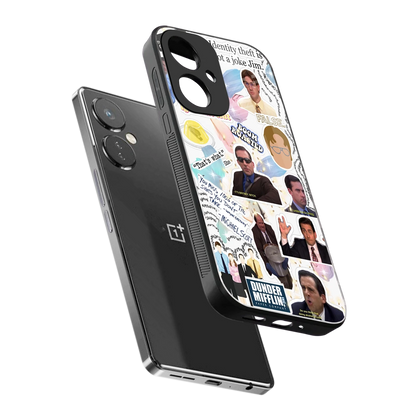 Office Mix sleek oneplus nord ce 3 cover with tempered glass back and TPU edges