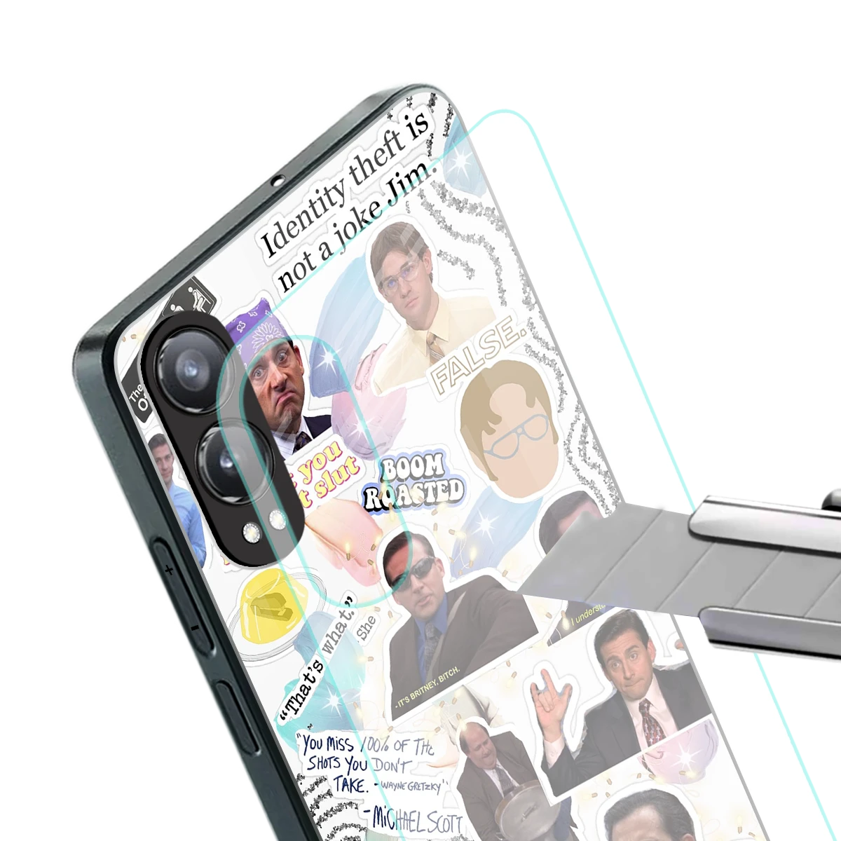 Office Mix stylish phone case for oneplus nord ce 4 lite | glossy glass and slim fit