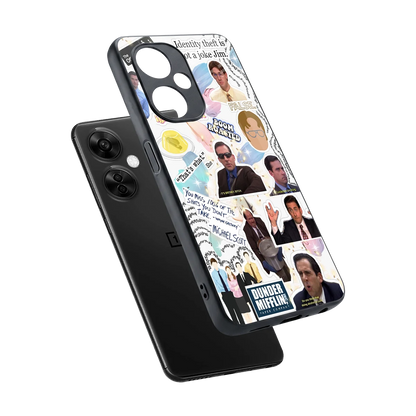 Office Mix sleek oneplus nord ce 3 lite cover with tempered glass back and TPU edges