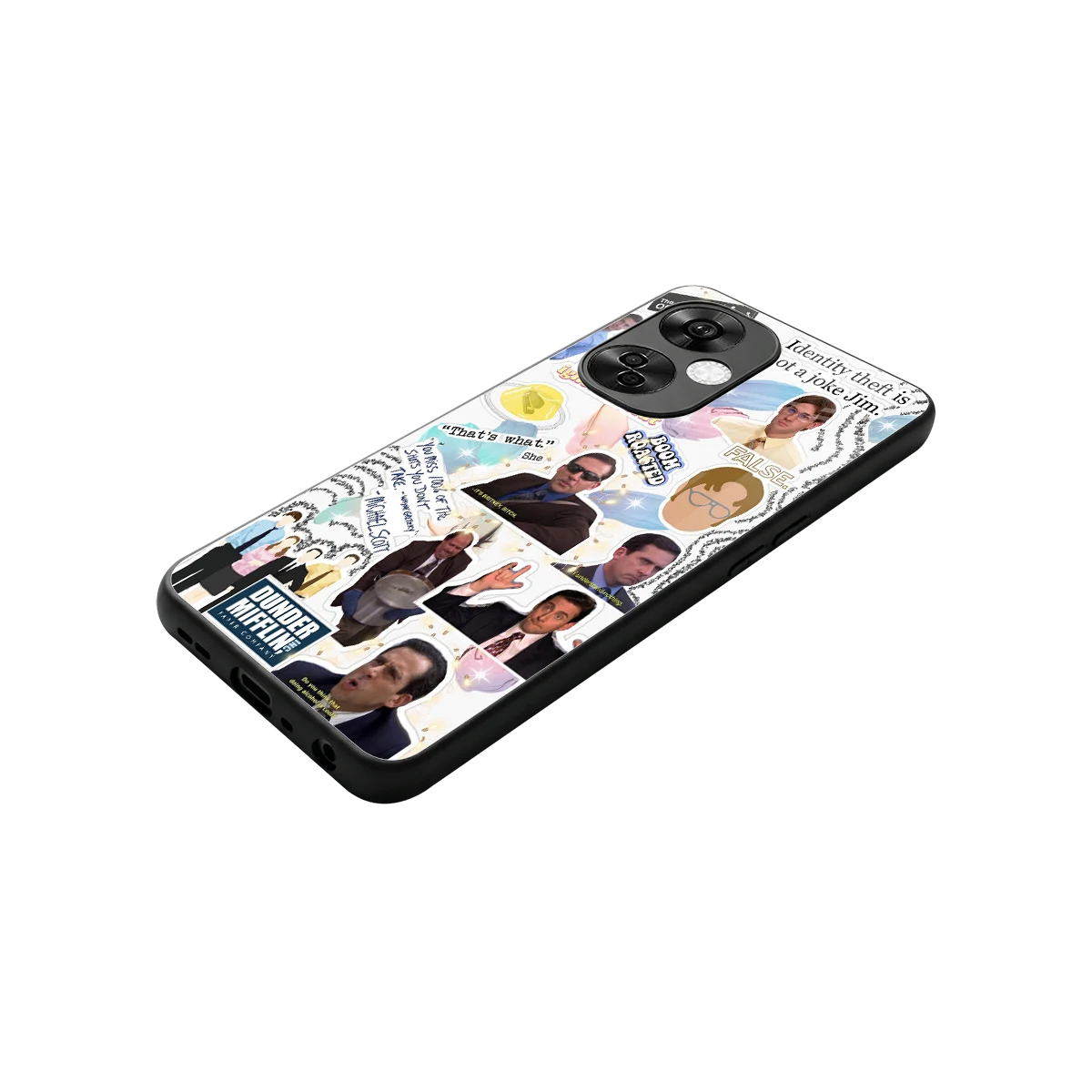Office Mix stylish phone case for oneplus nord ce 3 lite | glossy glass and slim fit