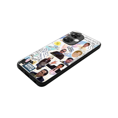 Office Mix stylish phone case for oneplus nord ce 3 lite | glossy glass and slim fit