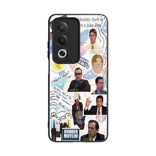 Office Mix back phone cover | glass case for oppo a3 pro
