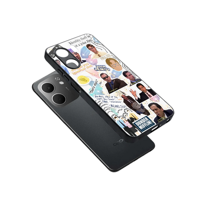 Office Mix sleek oppo a5x 5g cover with tempered glass back and TPU edges