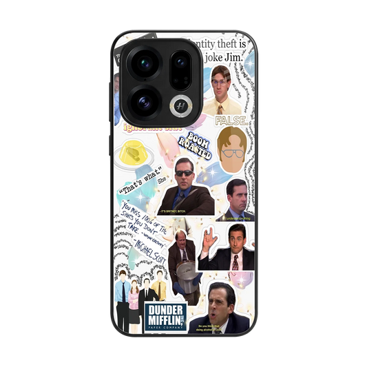 Office Mix back phone cover | glass case for oppo find x9