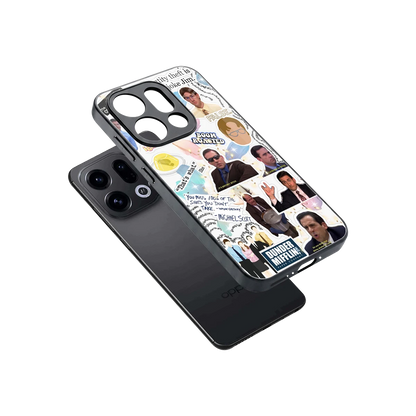 Office Mix sleek oppo find x9 cover with tempered glass back and TPU edges