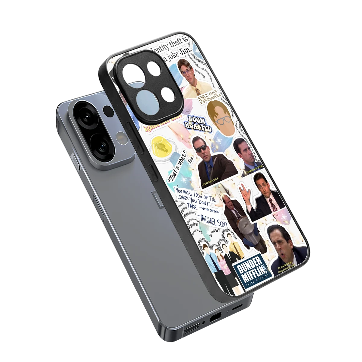 Office Mix sleek oppo k13 5g cover with tempered glass back and TPU edges