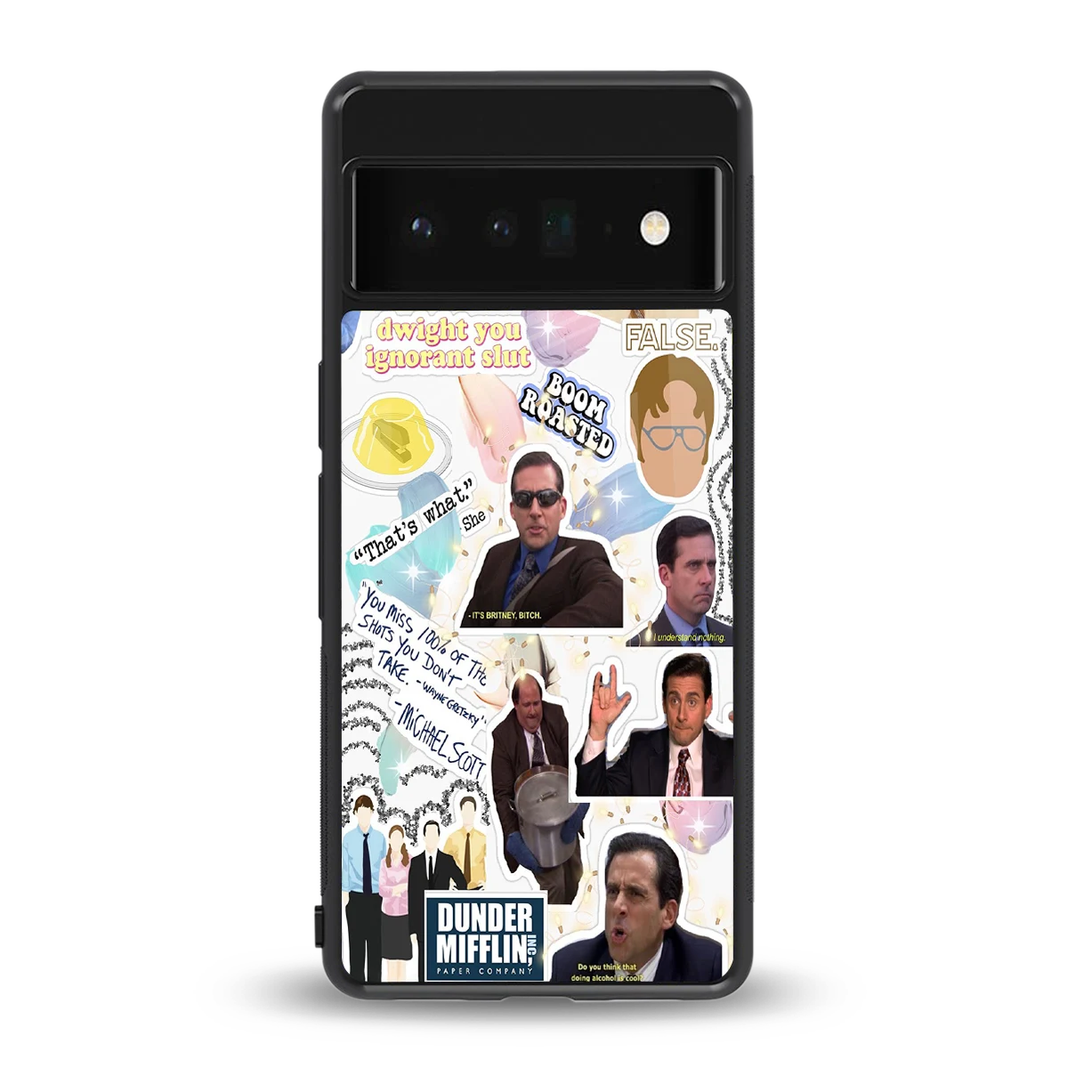 Office Mix back phone cover | glass case for google pixel 6 pro
