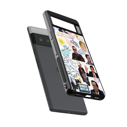 Office Mix sleek google pixel 6 pro cover with tempered glass back and TPU edges