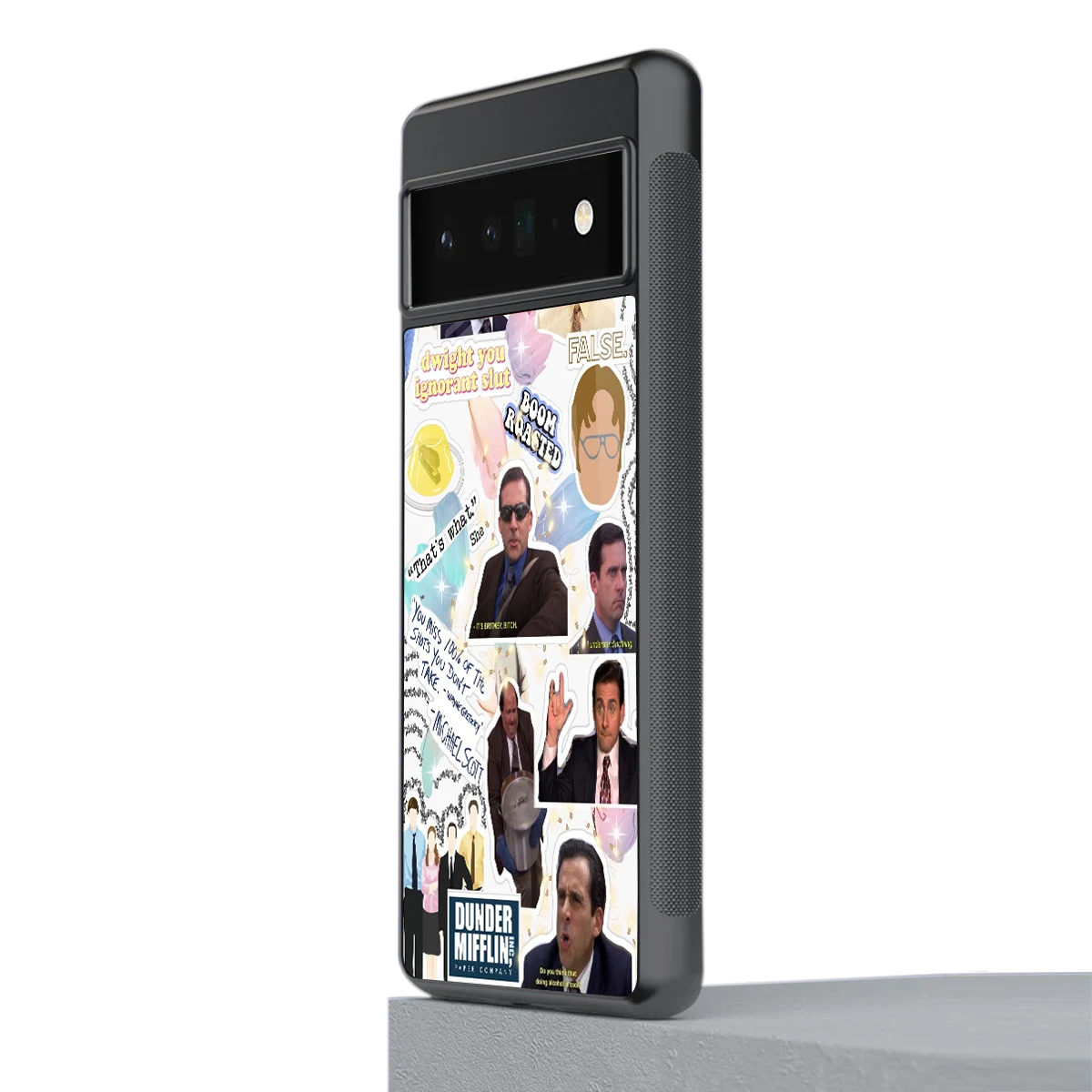 Office Mix stylish phone case for google pixel 6 pro | glossy glass and slim fit