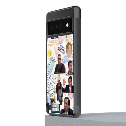 Office Mix stylish phone case for google pixel 6 pro | glossy glass and slim fit