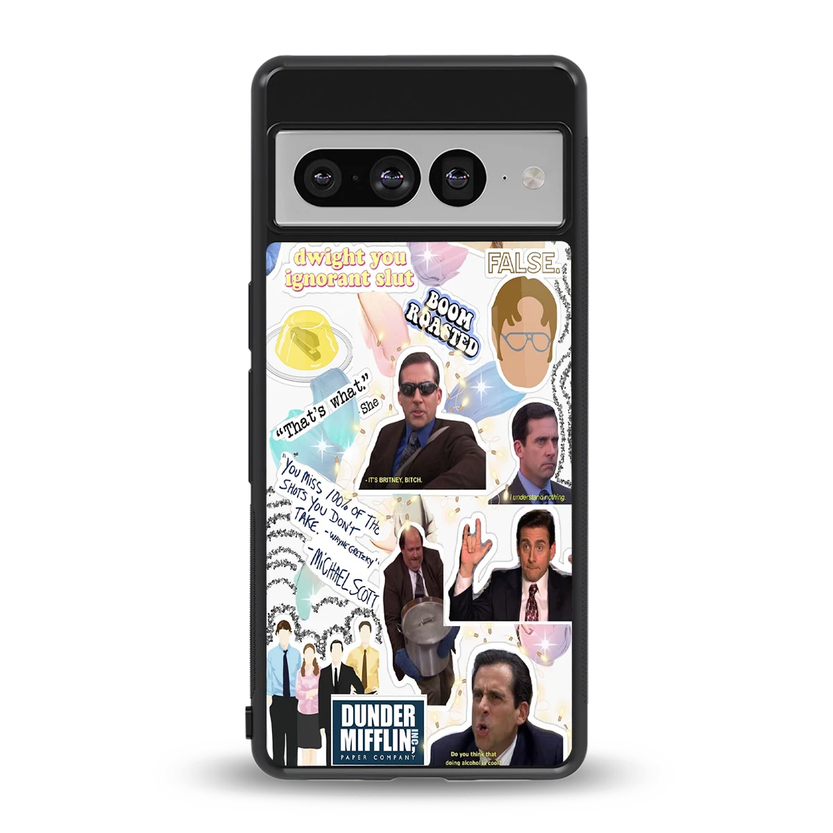 Office Mix back phone cover | glass case for google pixel 7 pro
